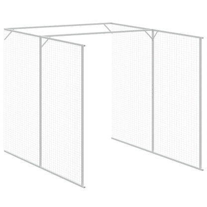 Hondenhok Met Ren Gegalvaniseerd Staal 165 x 455 x 181 cm Antraciet