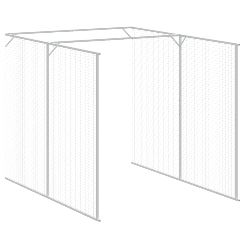 Hondenhok Met Ren Gegalvaniseerd Staal 165 x 863 x 181 cm Antraciet