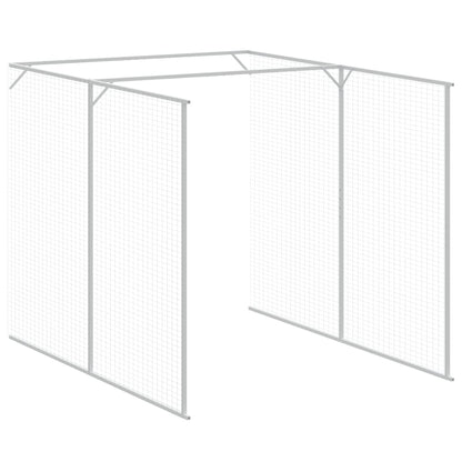 Hondenhok Met Ren Gegalvaniseerd Staal 165 x 863 x 181 cm Antraciet