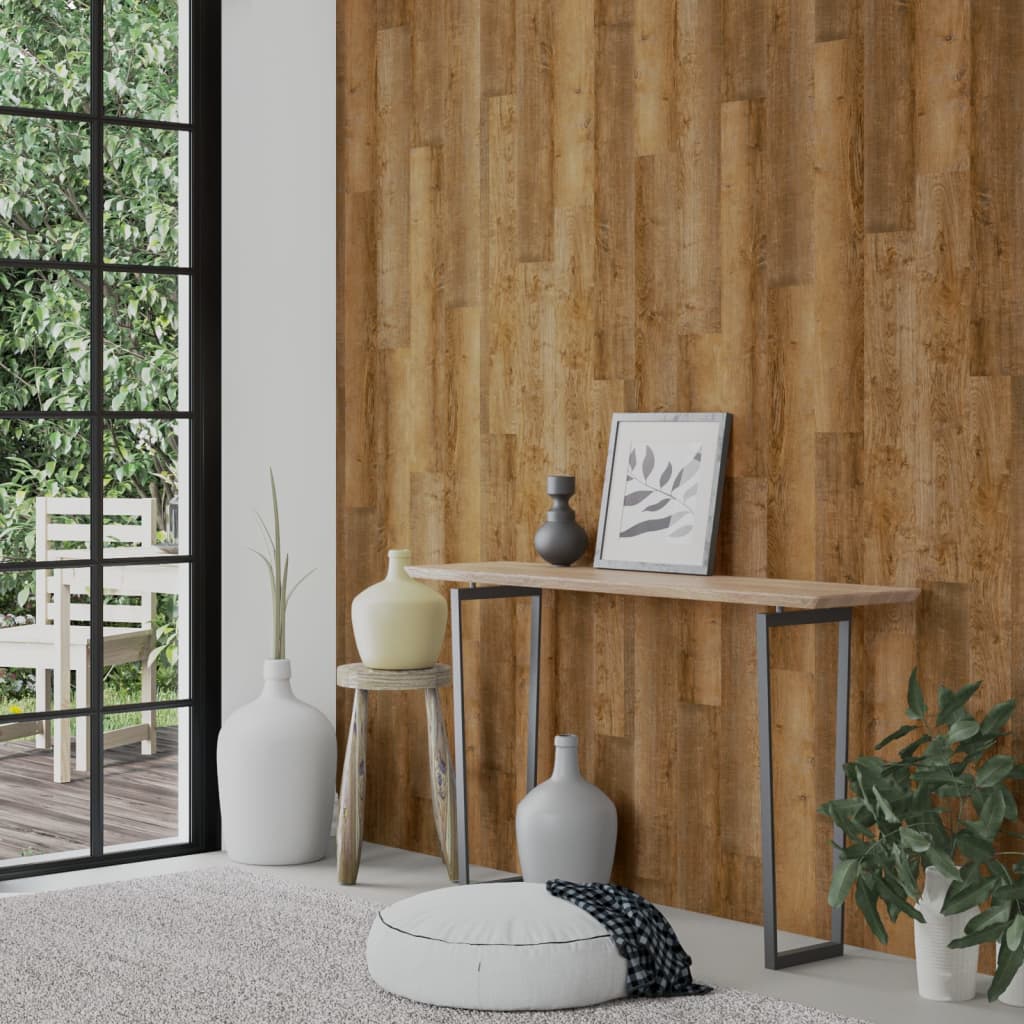 Wandpanelen Houtlook 4,12 M² Pvc Bruin 30 Donkerbruin