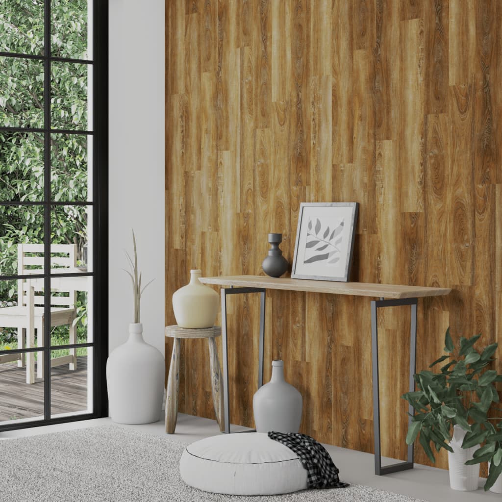 Wandpanelen Houtlook 4,12 M² Pvc Bruin 30 Wit iepenhout