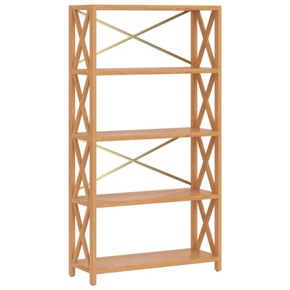 Opbergrek 5-laags 80x30x146 cm massief eikenhout