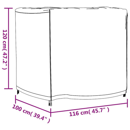 Tuinmeubelhoes waterdicht 420D 116x100x120 cm zwart
