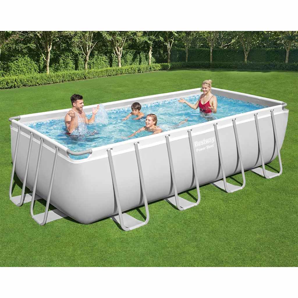 Power Steel Zwembadset rechthoekig 488x244x122 cm