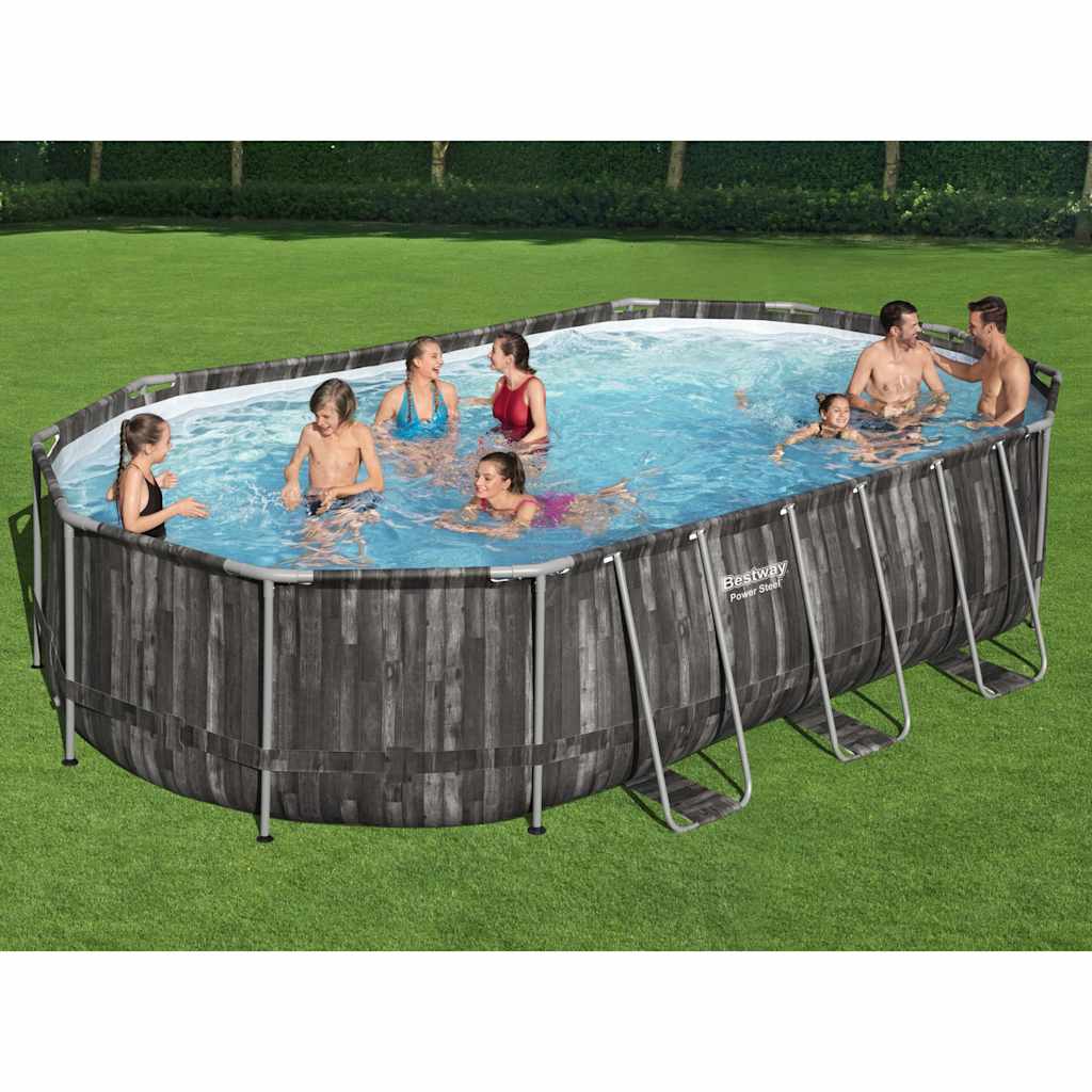 Power Steel Zwembadset ovaal 488x305x107 cm