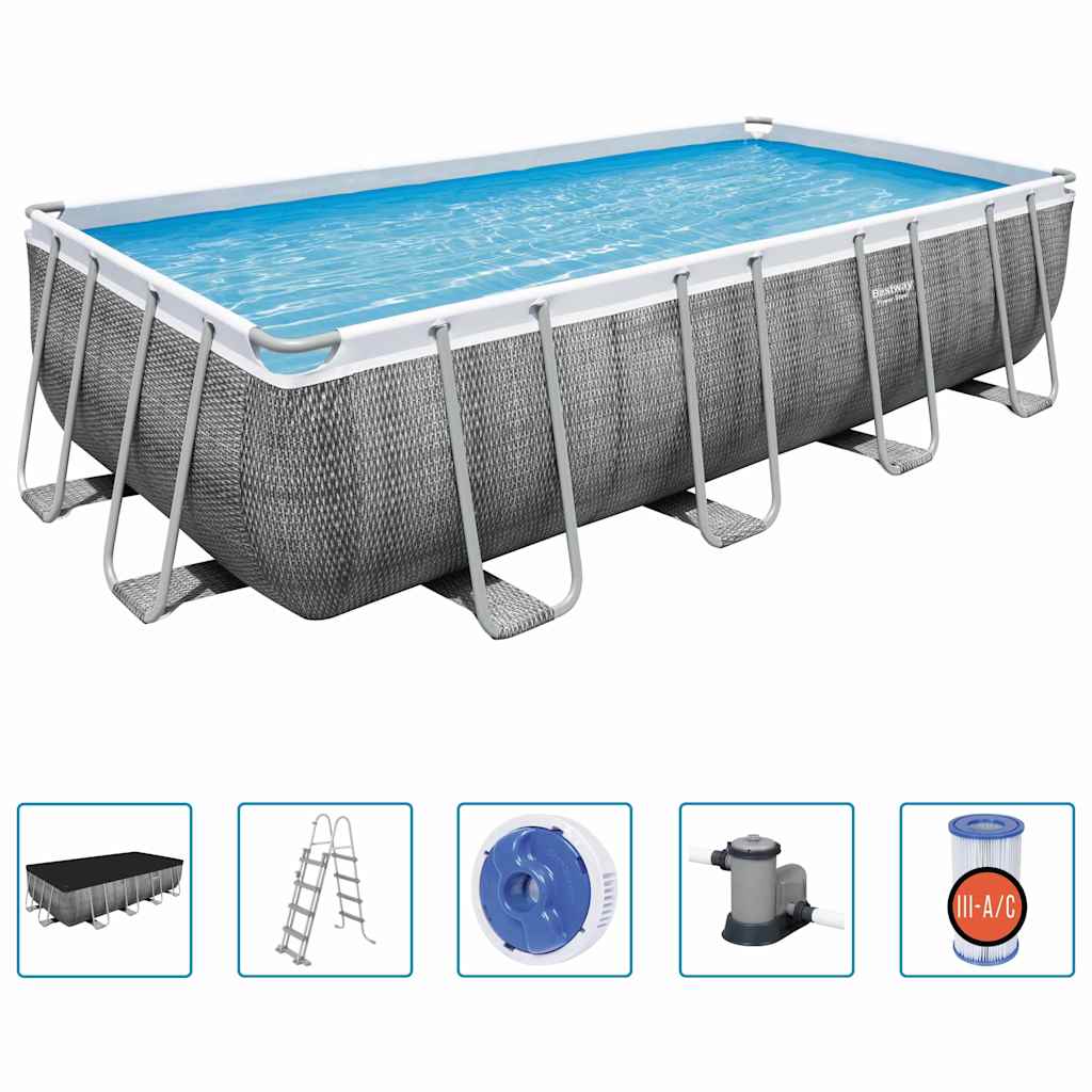 Power Steel Zwembadset rechthoekig 549x274x122 cm