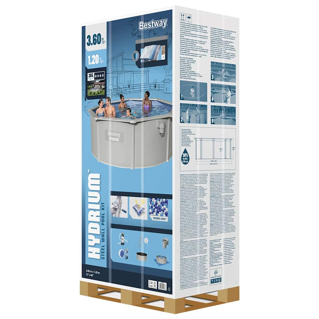 Hydrium Zwembad frame bovengronds rond 360x120 cm