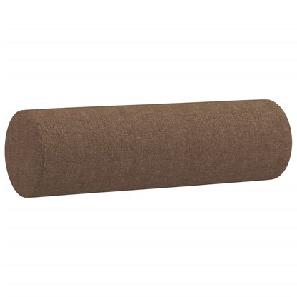 Tweezitsbank met sierkussens 120 cm stof bruin