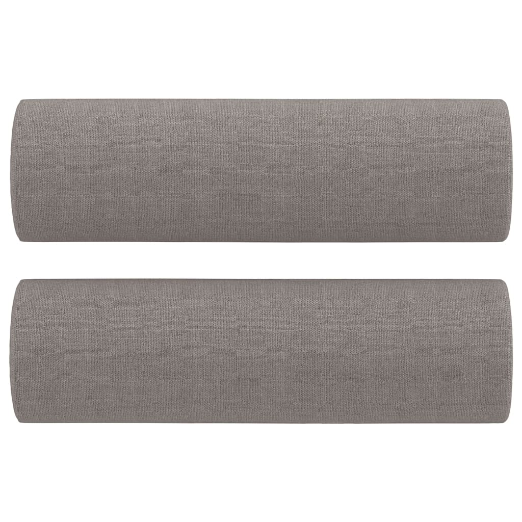 Tweezitsbank met sierkussens 140 cm stof taupe