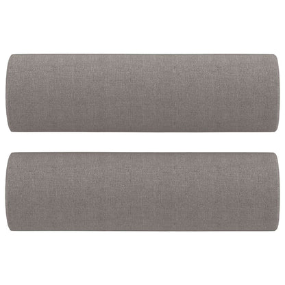 Tweezitsbank met sierkussens 140 cm stof taupe