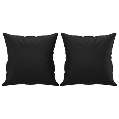 Tweezitsbank met sierkussens 140 cm kunstleer zwart