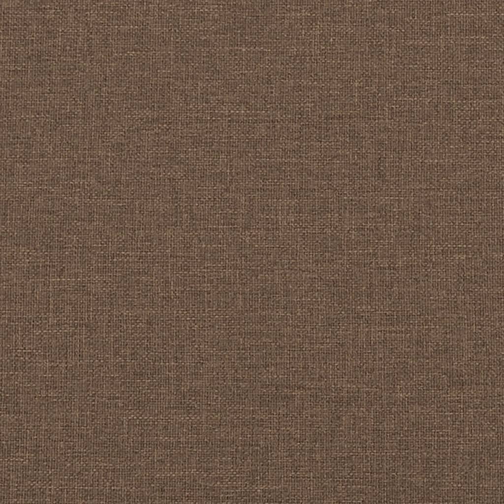 Tweezitsbank met sierkussens 120 cm stof bruin