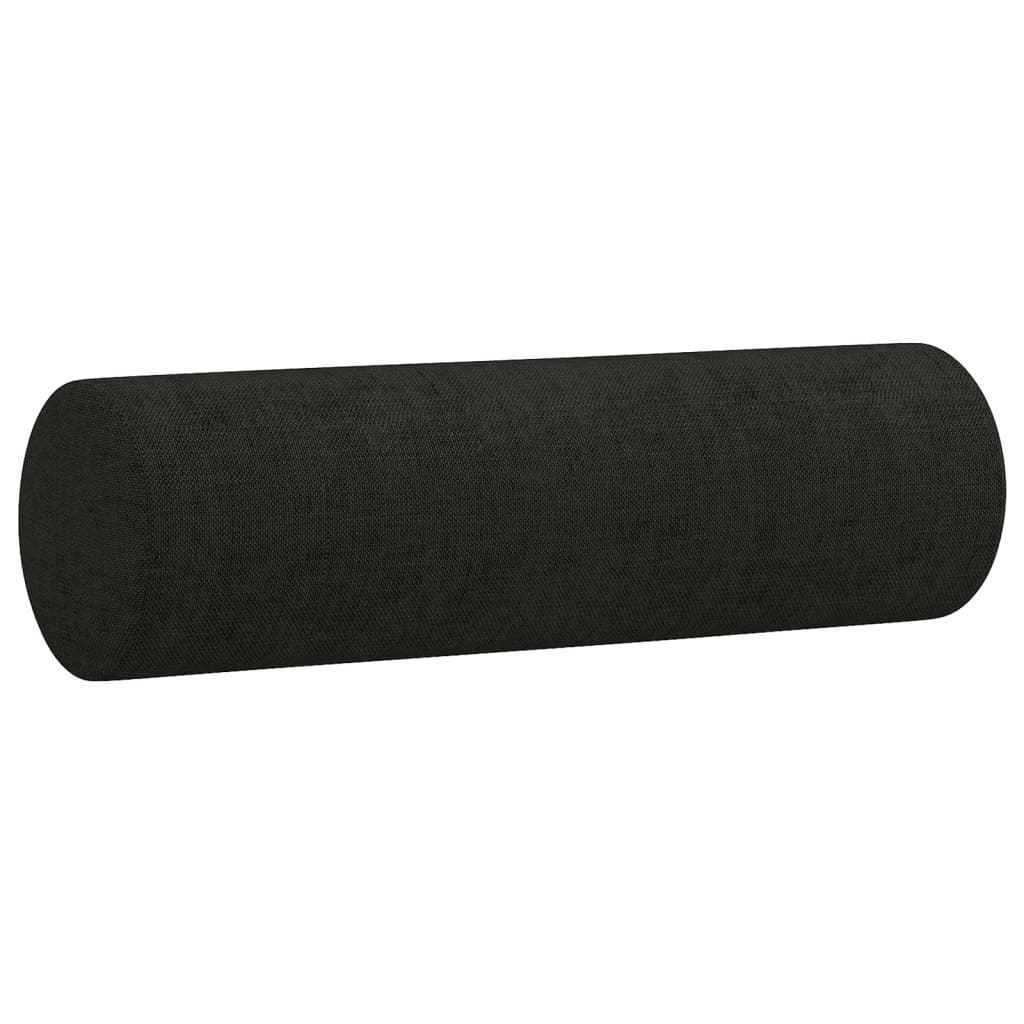 Tweezitsbank met sierkussens 120 cm stof zwart