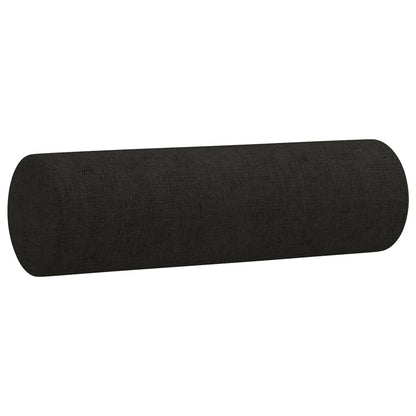 Tweezitsbank met sierkussens 120 cm stof zwart