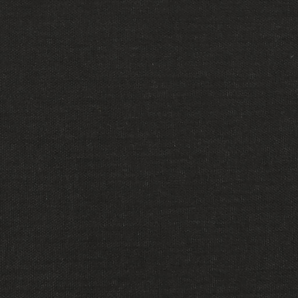 Tweezitsbank met sierkussens 140 cm stof zwart