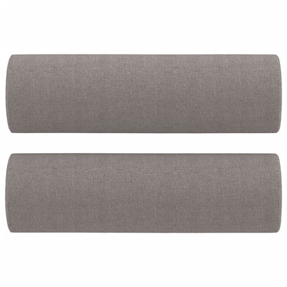 Tweezitsbank met sierkussens 140 cm stof taupe