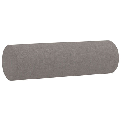 Tweezitsbank met sierkussens 140 cm stof taupe