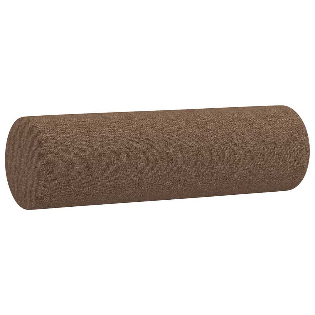 Tweezitsbank met sierkussens 120 cm stof bruin