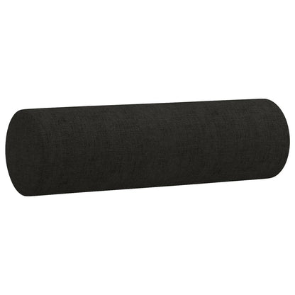 Tweezitsbank met sierkussens 140 cm stof zwart