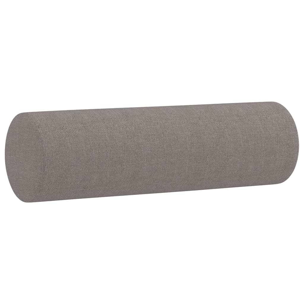 Tweezitsbank met sierkussens 140 cm stof taupe