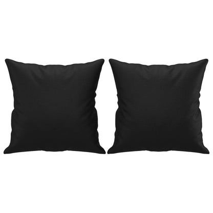 Tweezitsbank met sierkussens 140 cm kunstleer zwart