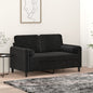 Tweezitsbank met sierkussens 120 cm fluweel zwart