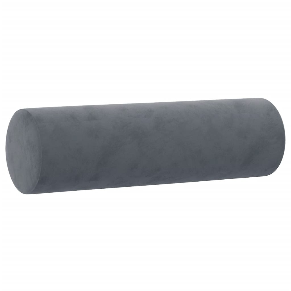 Tweezitsbank met sierkussens 140 cm fluweel donkergrijs