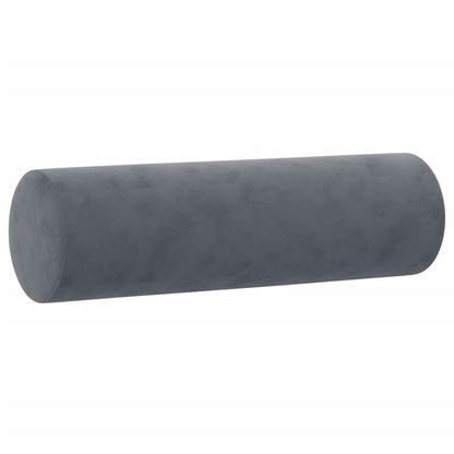 Tweezitsbank met sierkussens 140 cm fluweel donkergrijs