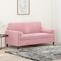 Tweezitsbank met sierkussens 140 cm fluweel roze