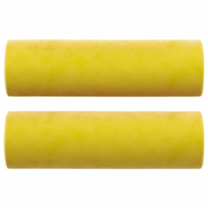 Tweezitsbank met sierkussens 140 cm fluweel geel