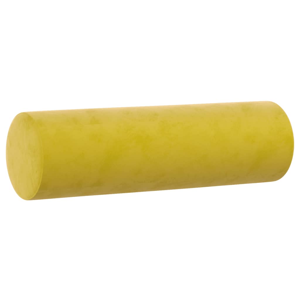 Tweezitsbank met sierkussens 140 cm fluweel geel