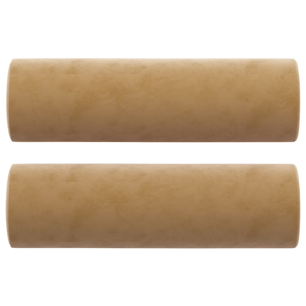 Tweezitsbank met sierkussens 140 cm fluweel bruin