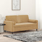 Tweezitsbank met sierkussens 140 cm fluweel bruin