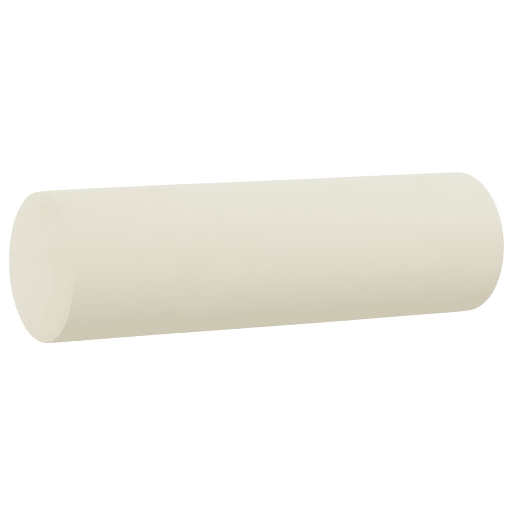 Tweezitsbank met sierkussens 140 cm fluweel crèmekleurig