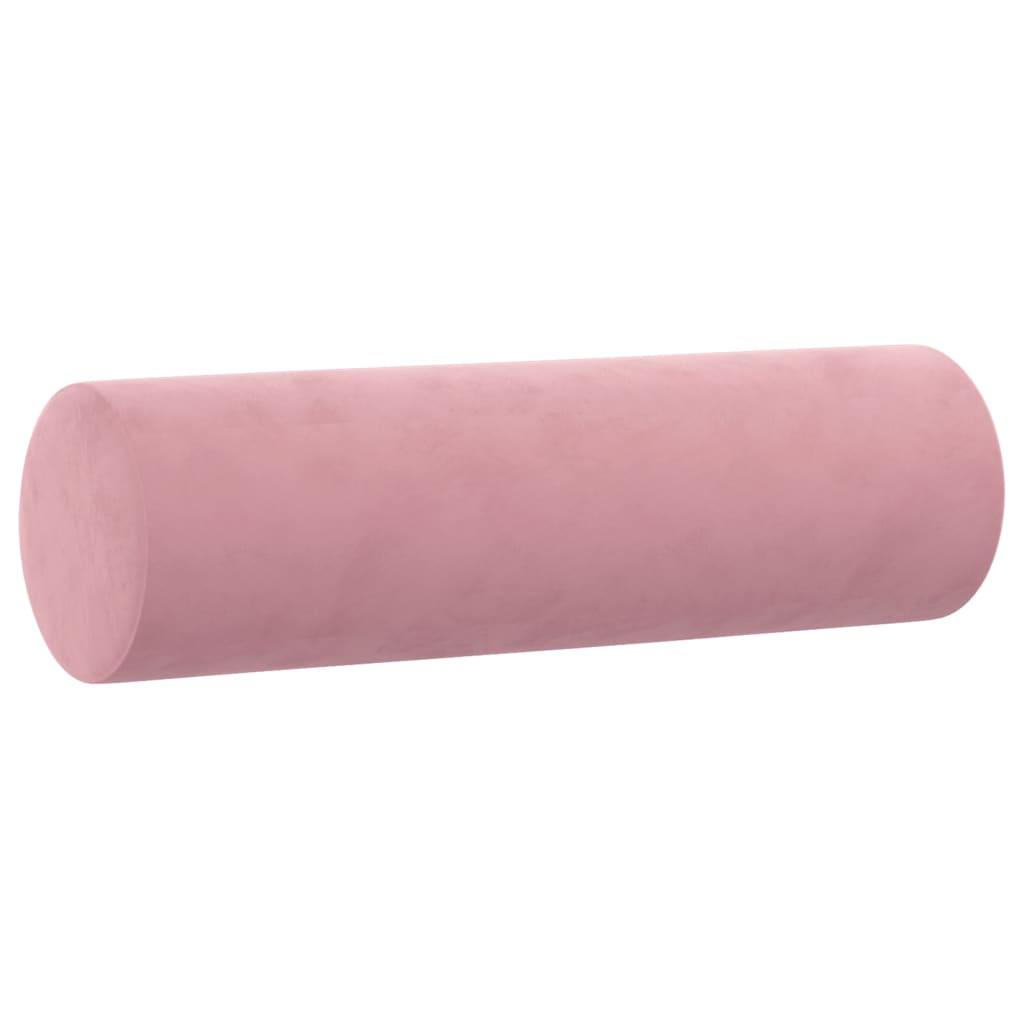 Driezitsbank met sierkussens 180 cm fluweel roze