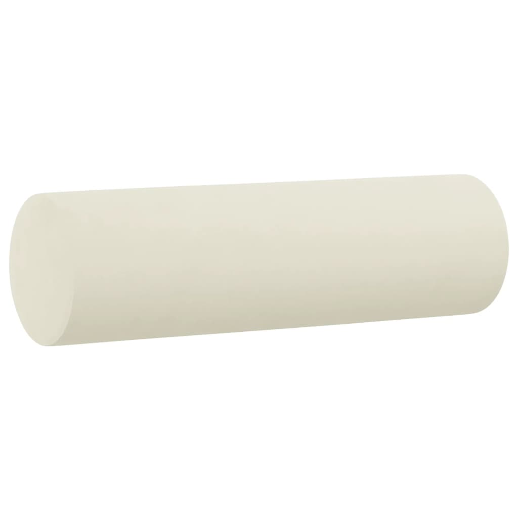Driezitsbank met sierkussens 180 cm fluweel crèmekleurig