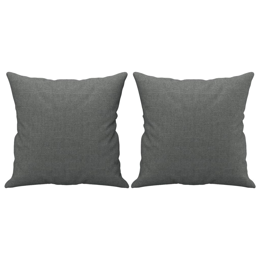 Tweezitsbank met sierkussens 120 cm stof donkergrijs