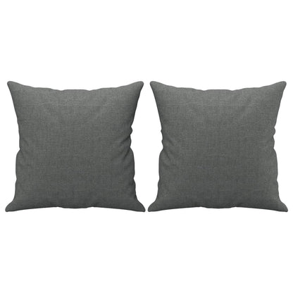 Tweezitsbank met sierkussens 120 cm stof donkergrijs