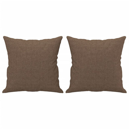 Tweezitsbank met sierkussens 120 cm stof bruin