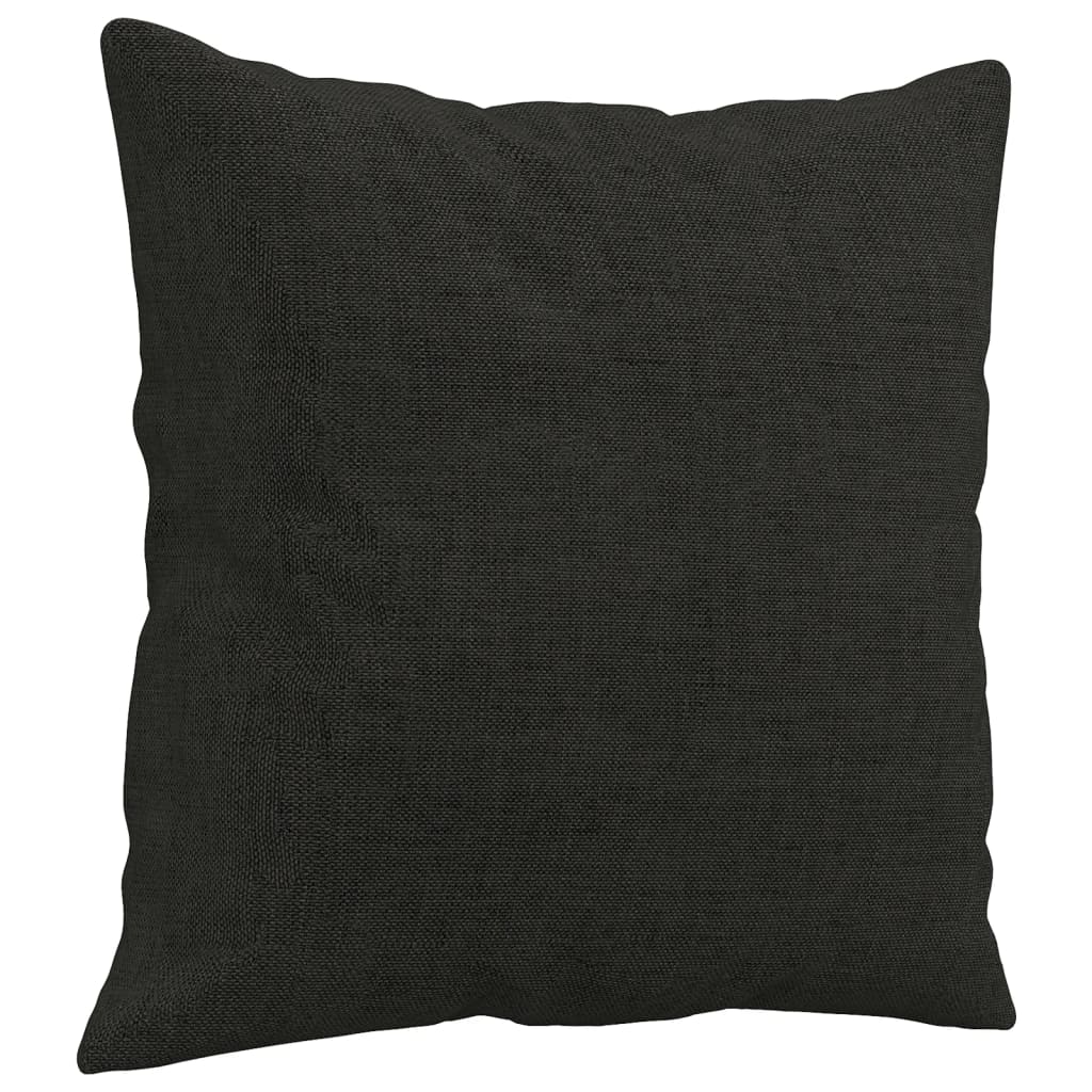 Tweezitsbank met sierkussens 120 cm stof zwart