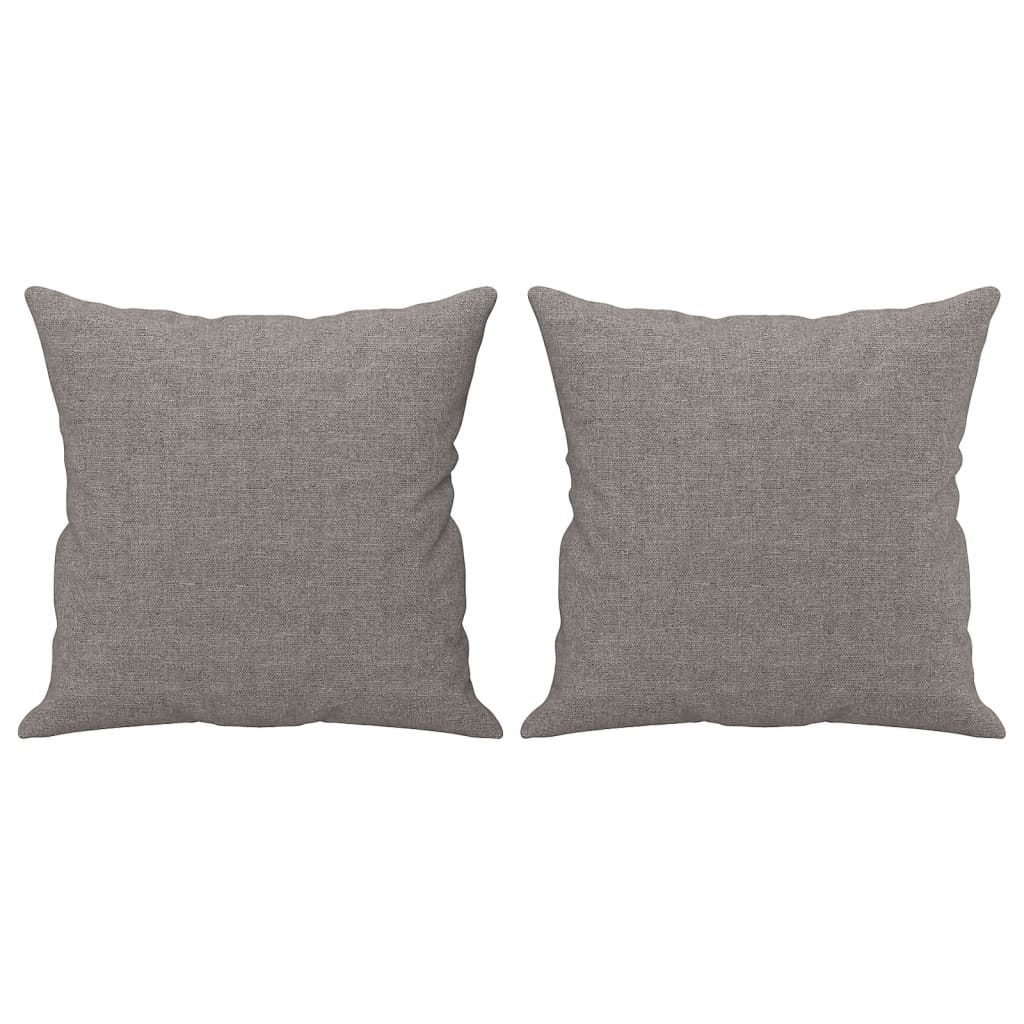 Tweezitsbank met sierkussens 120 cm stof taupe