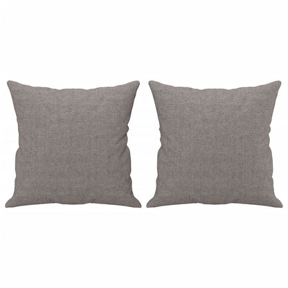 Tweezitsbank met sierkussens 120 cm stof taupe