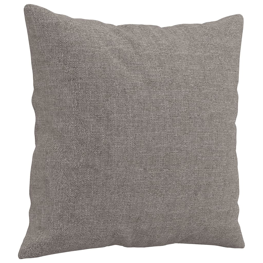 Tweezitsbank met sierkussens 120 cm stof taupe