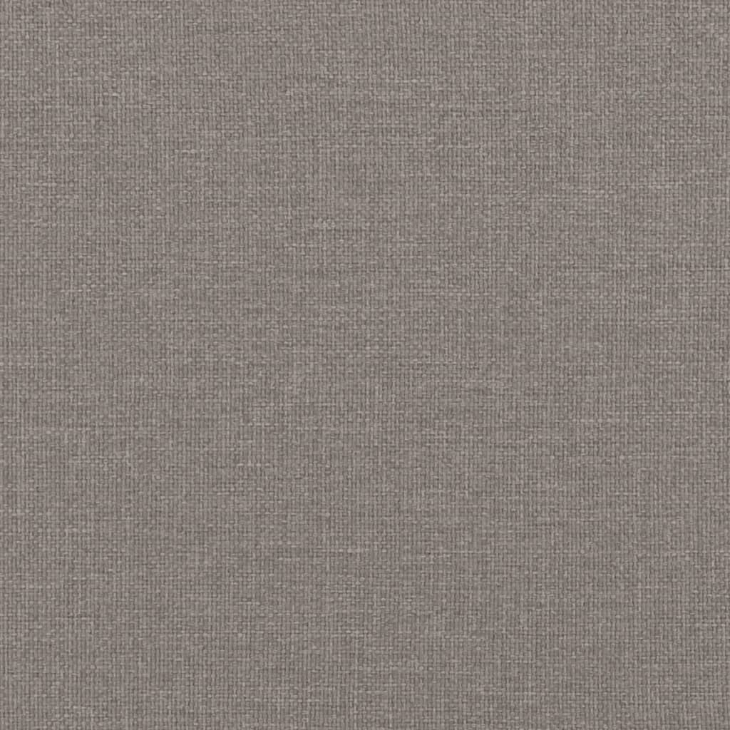 Tweezitsbank met sierkussens 120 cm stof taupe