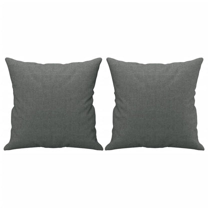 Tweezitsbank met sierkussens 140 cm stof donkergrijs