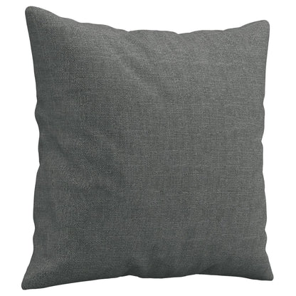 Tweezitsbank met sierkussens 140 cm stof donkergrijs