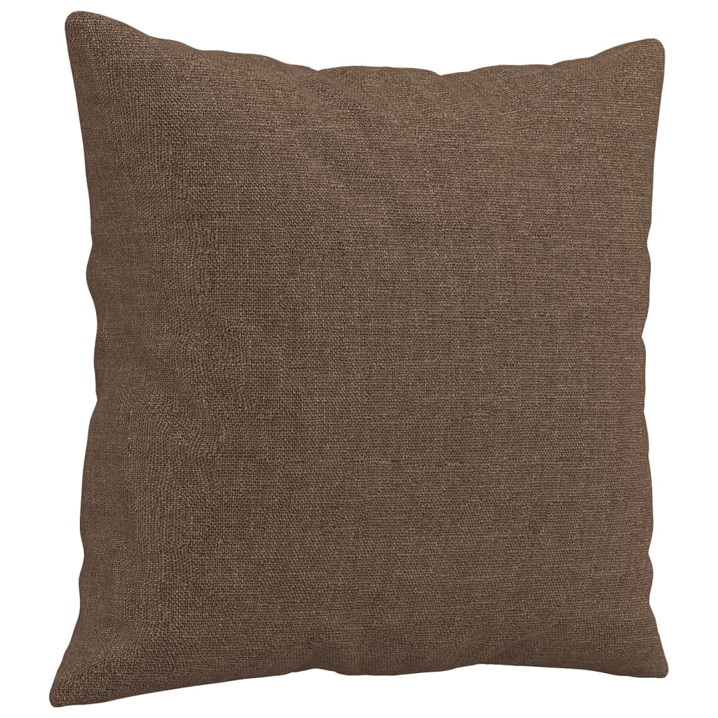 Tweezitsbank met sierkussens 140 cm stof bruin