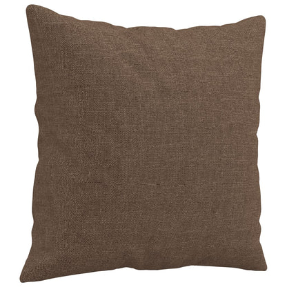 Tweezitsbank met sierkussens 140 cm stof bruin