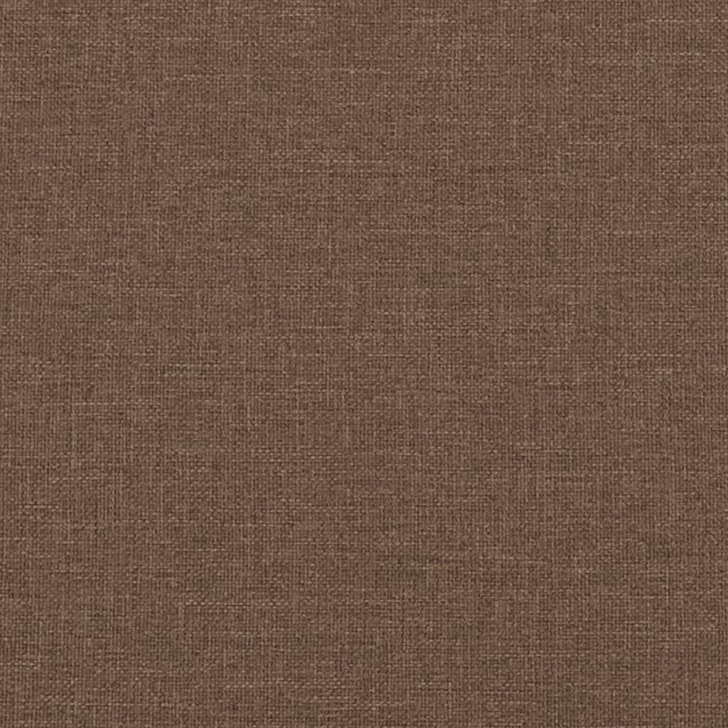 Tweezitsbank met sierkussens 140 cm stof bruin