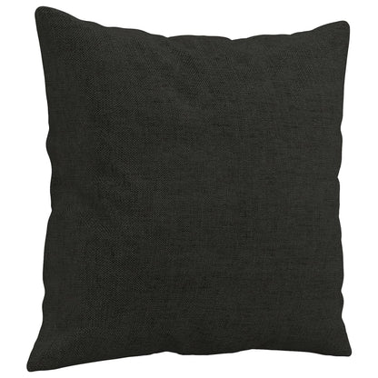 Tweezitsbank met sierkussens 140 cm stof zwart